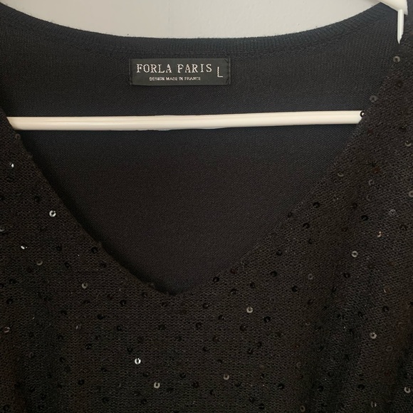 FLORA PARIS Size L BLACK DRESS - Picture 3 of 3